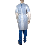 Dynarex Isolation Gown Poly - Coated Barrier, XX-Large, White - 5ea/bx, 10bxs/case (50 Count)