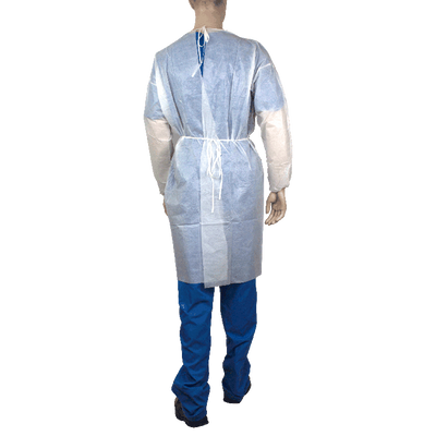 Dynarex Isolation Gown Poly - Coated Barrier, 7XLarge, White - 5ea/bx, 10bxs/case (50 Count)