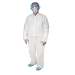 Dynarex Disposable Coveralls, Universal Size, White - 5ea/bx, 5bxs/case (25 Count)