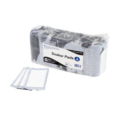 Dynarex Soaker Pads, Black - 500ea/bag, 4bags/case (2000 Count)