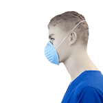 Dynarex Molded Face Mask - Blue, 50ea/bx, 20bxs/cs (1000 Count)