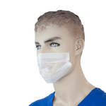 Dynarex Paper Face Mask, White - 100ea/bx, 10bxs/cs (1000 Count)