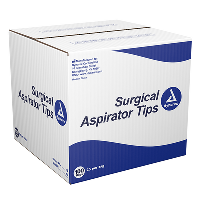 Dynarex Surgical Aspirator Tip - 25ea/bx, 100bxs/cs