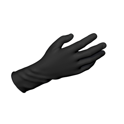 Dynarex Safe-Touch Black Nitrile Exam Gloves 4 Mil Thick, Powder-Free, 100/bx, 10bxs/cs (1000 Count)