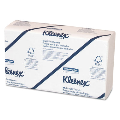 Kleenex Multi-Fold Paper Towels, Convenience, 9.2 x 9.4, White, 150/Pack, 8 Packs/Carton