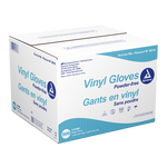 Dynarex Vinyl Exam Gloves In A Bag, 3 Mil Thick, Large, Powder-Free, Clear