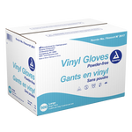 Dynarex Vinyl Exam Gloves In A Bag, 3 Mil Thick, Large, Powder-Free, Clear