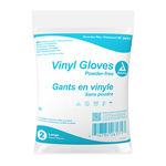 Dynarex Vinyl Exam Gloves In A Bag, 3 Mil Thick, Large, Powder-Free, Clear