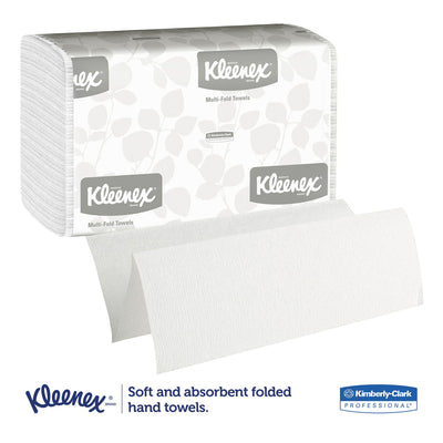 Kleenex Multi-Fold Paper Towels, 9.2 x 9.4, White, 150/Pack, 16 Packs/Carton