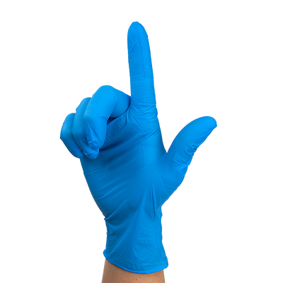 Dynarex Nitrile Exam Gloves In A Bag - Large Powder-Free, Blue - 2prs/bg, 500bgs/cs (1000 Pairs)