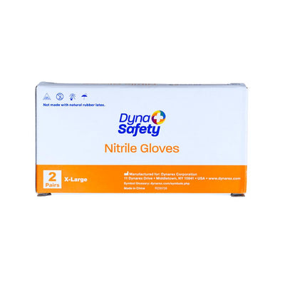 Dynarex Gloves Nitrile 2 Mil Thick, X-Large Blue, 2prs/bx, 100bxs/cs (200 Pairs)