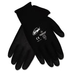 MCR Ninja HPT PVC Coated Nylon Gloves, Medium, Black, 12 Pair/Box