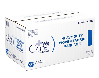 Dynarex Heavy Duty Woven Fabric Bandage, 7/8" x 3" (3000 Count)