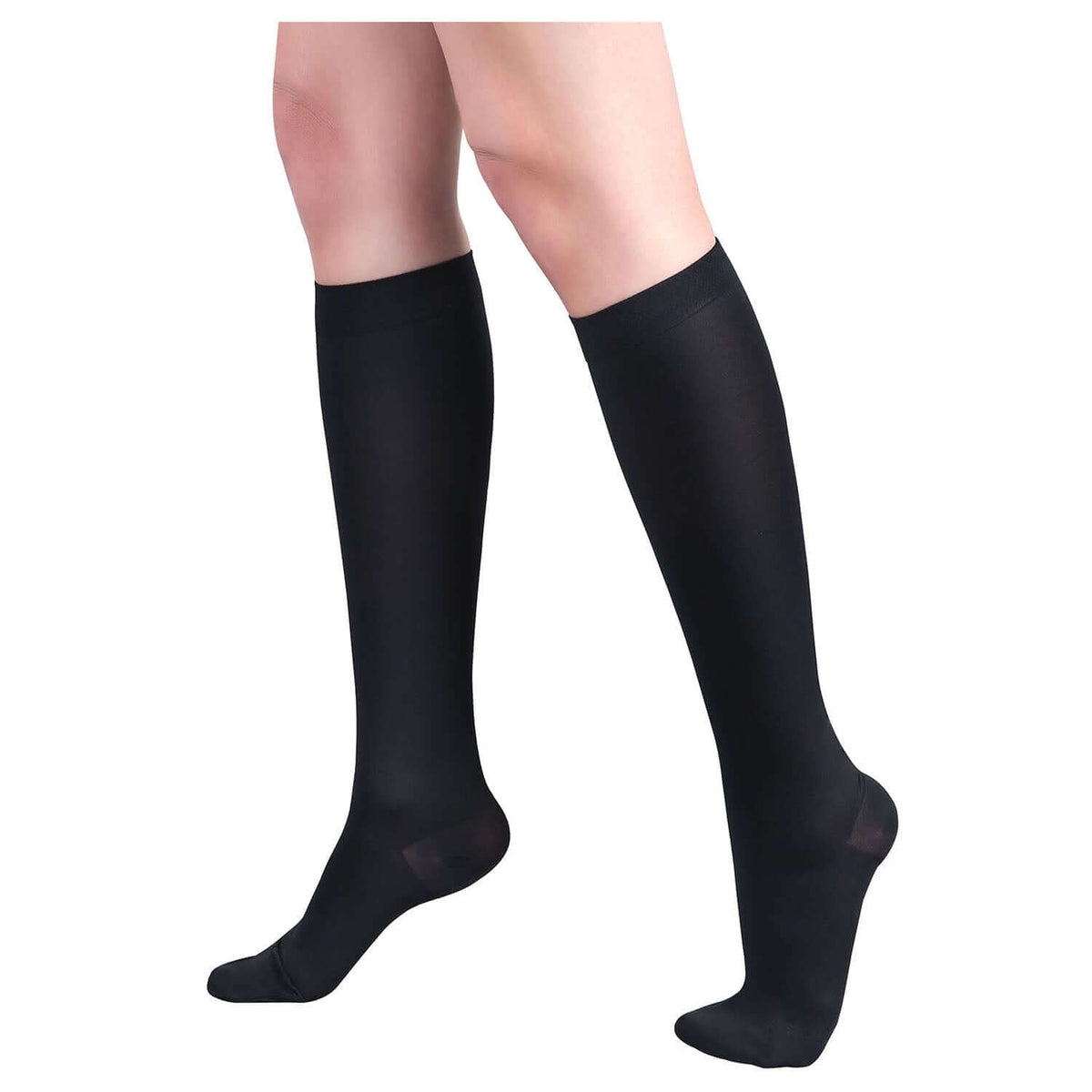 Medical Compression Socks Microfiber Graduated 15-20 mmHg Knee High 1 Pack
