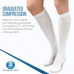 Dynarex DynaFit Compression Stockings - Knee, Medium, 12pairs/bx, 5bxs/case (60 Pairs)