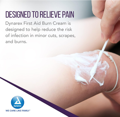 Dynarex First Aid Burn Cream, 0.9 g Foil Packet, 144/bx, 12bxs/case (1728 Count)