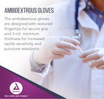 Dynarex Safe-Touch Latex Exam Gloves, 3 Mil Thick, Powder-Free - 100/bx, 10bxs/cs (1000 Count)