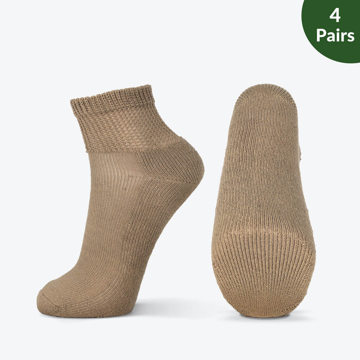 Ankle Socks Non Binding Top for Swollen Feet 4 Pair Pack