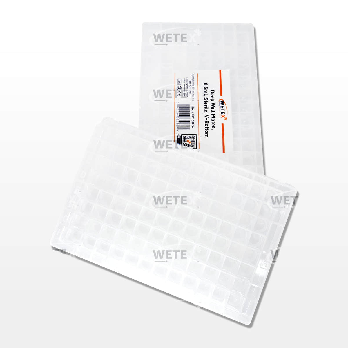 0.5mL Deep Well 96 PCR Plate, Sterile, V-Bottom