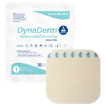 Dynarex DynaDerm - Hydrocolloid Dressing - Extra Thin, 6" x 6", 5ea/bx, 12bxs/cs (60 Count)