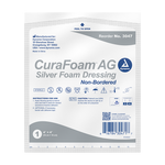 Dynarex CuraFoam AG - Silver Foam Dressing, 4" x 4" 10ea/bx, 10bxs/cs (100 Count)