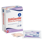 Dynarex SiliGentle - Silicone Bordered Foam Dressing, 10ea/bx, 12bxs/cs (120 Count)