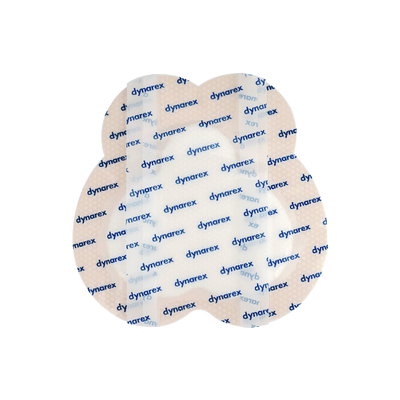 Dynarex SiliGentle - Silicone Bordered Foam Dressing, Heel - 5ea/bx, 12bxs/cs (60 Count)