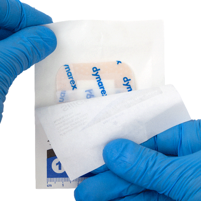 Dynarex SiliGentle AG - Silver Silicone Bordered Foam Dressing, 10ea/bx, 5bxs/cs (50 Count)