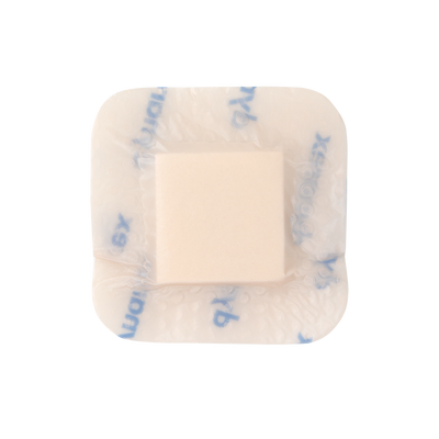 Dynarex SiliGentle AG - Silver Silicone Bordered Foam Dressing, 10ea/bx, 5bxs/cs (50 Count)