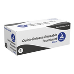 Dynarex Quick-Release Reusable Tourniquet, Black, 100ea/cs (100 Count)