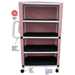 MJM International 332-4C 4-shelf utility / linen cart with mesh or solid vinyl cover, shelf size: 20" x 32", 100 lbs per shelf
