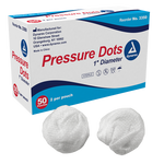 Dynarex Pressure Dot, 2.5 cm, 2ea/pouch, 50pouches/bx, 10bxs/cs (1000 Count)