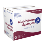 Dynarex Non-Woven Sponge - Sterile 2's, 3" x 3" 4 Ply - 50ea/bx, 24bxs/cs (1200 Count)