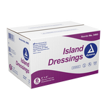 Dynarex Island Dressing Sterile, 4" x 4" - 25ea/bx, 6bxs/cs (150 Count)
