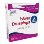 Dynarex Island Dressing Sterile, 6" x 6" - 25ea/bx 6bxs/cs (150 Count)