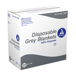 Dynarex Disposable Grey Blanket  - 24ea/cs (24 Count)