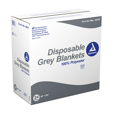 Dynarex Disposable Grey Blanket  - 24ea/cs (24 Count)