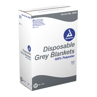 Dynarex Disposable Grey Blanket  - 24ea/cs (24 Count)