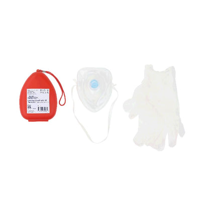 Dynarex CPR Rescue Mask Kit w/ One-Way Valve, Barrier Filter and Pai (25 Count)