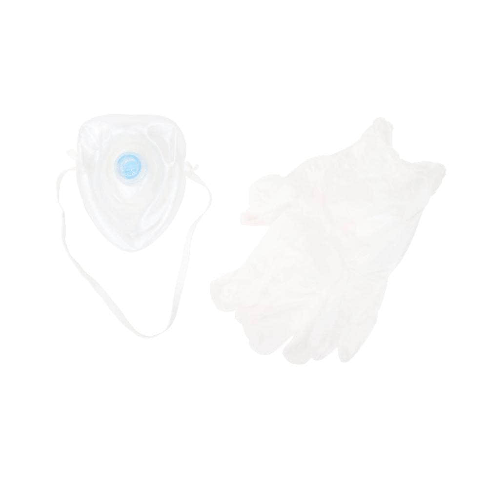 Dynarex CPR Rescue Mask Kit w/ One-Way Valve, Barrier Filter and Pai (25 Count)