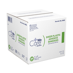 Dynarex Sheer Plastic Adhesive Bandages, Sterile - 100ea/bx, 24bxs/cs (2400 Count)