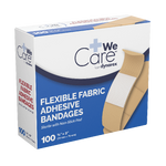 Dynarex Adhesive Flexible Fabric Bandages, Sterile - 100ea/bx, 24bxs/cs (2400 Count)