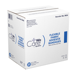 Dynarex Adhesive Fabric Bandages - Sterile, 2" x 4 1/2"- 24ea/bx, 50bxs/cs (1200 Count)