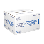 Dynarex Adhesive Fabric Bandages Four Wing  Sterile, 3" x 3" - 24ea/bx, 50bxs/cs (1200 Count)