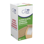 Dynarex Sheer Plastic Adhesive Bandages - Sterile, 2" x 4 1/2" - 50ea/bx, 24bxs/cs (1200 Count)