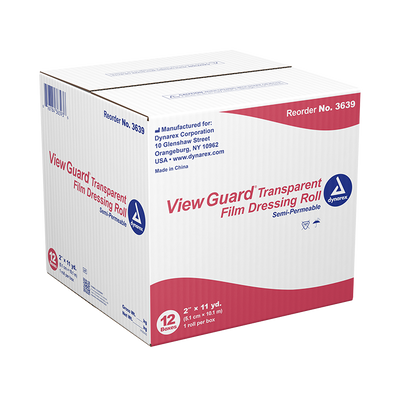 Dynarex View Guard Transparent Film Dressing Roll - 12ea/cs (12 Count)