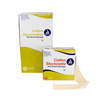 Dynarex Cotton Stockinette, 4 Rolls/cs (4 Count)