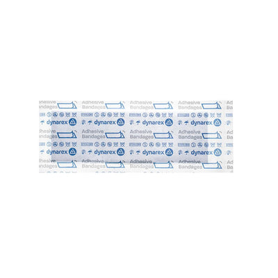 Dynarex Blue Metal Detectable Woven Bandage, 1" x 3" - 50ea/bx, 24bxs/cs (1200 Count)