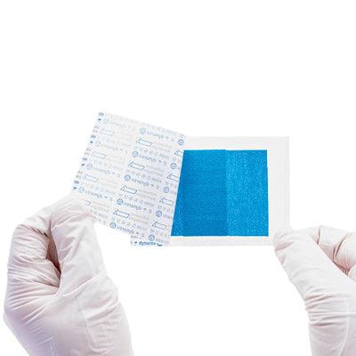 Dynarex Blue Metal Detectable Woven Bandage XL, 2" x 3" - 6ea/bx, 50bxs/cs (300 Count)