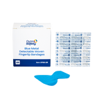 Dynarex Blue Metal Detectable Woven Bandage Fingertip - 25ea/bx, 50bxs/cs (1250 Count)